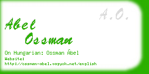 abel ossman business card
